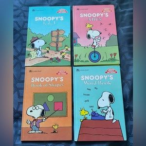 Set of 4 Vintage 1987 Snoopy Learning Books